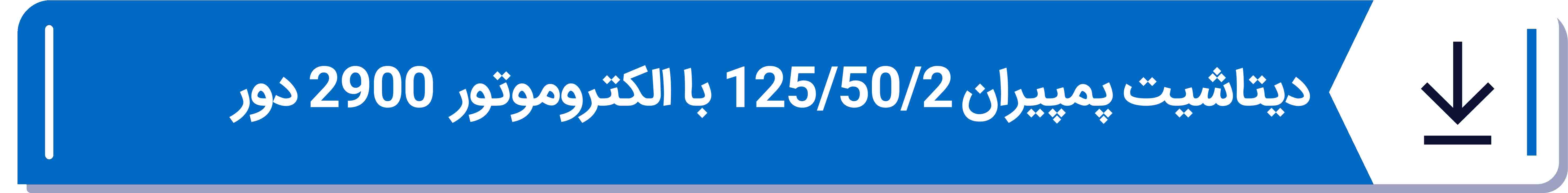 دیتاشیت پمپیران 125 -50-2- با الکتروموتور  2900 دور